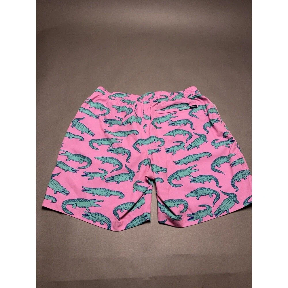 Chubbies Swim Shorts Men's XL Pink Glades Alligator Print Lined Trunks 7